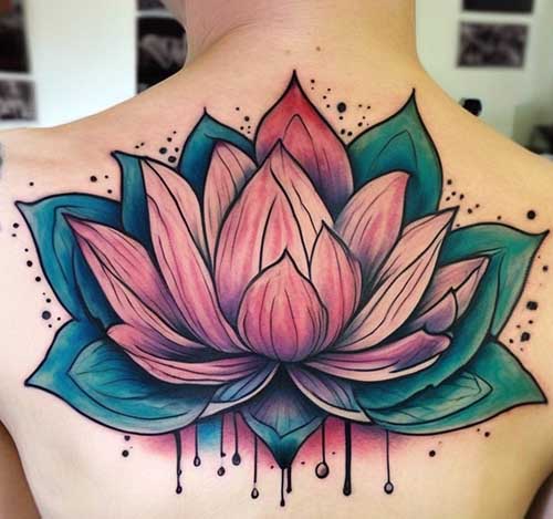 flor de loto tatuaje