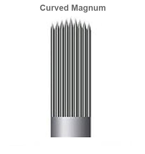 aguja magnum curva
