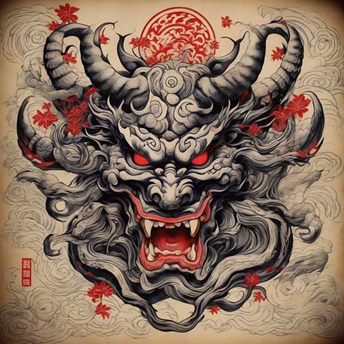 tatuaje tradicional japones demonio