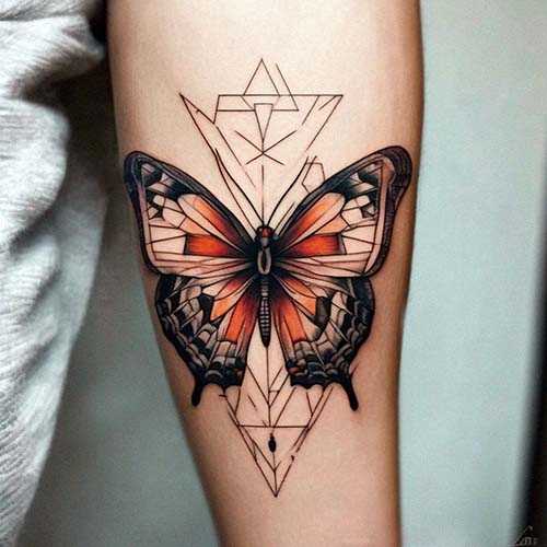 Tatuajes de Mariposas geometrico