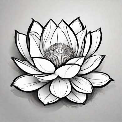 flor de loto tatuaje dibujo