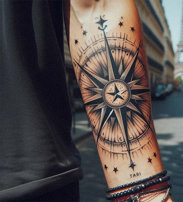 tatuaje de estrella en el brazo
