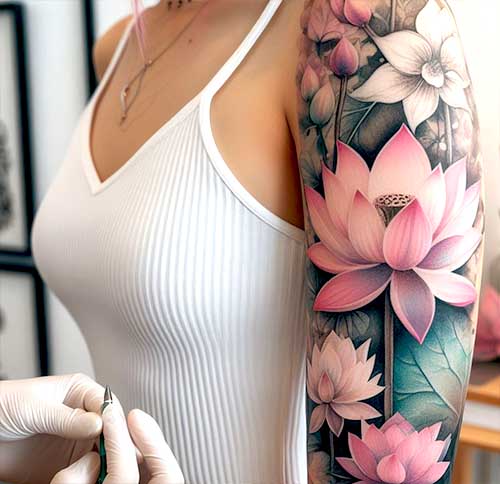 flor de loto tatuaje mujer significado