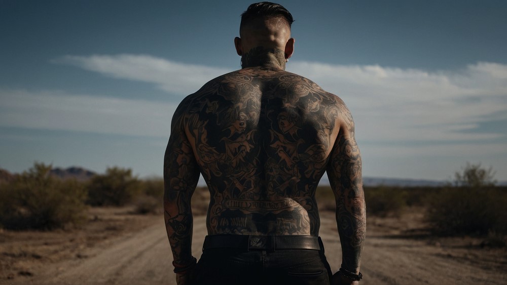 hombre tatuado espalda