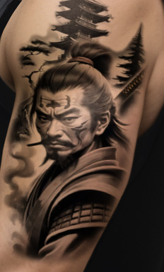 Tatuaje de samurái