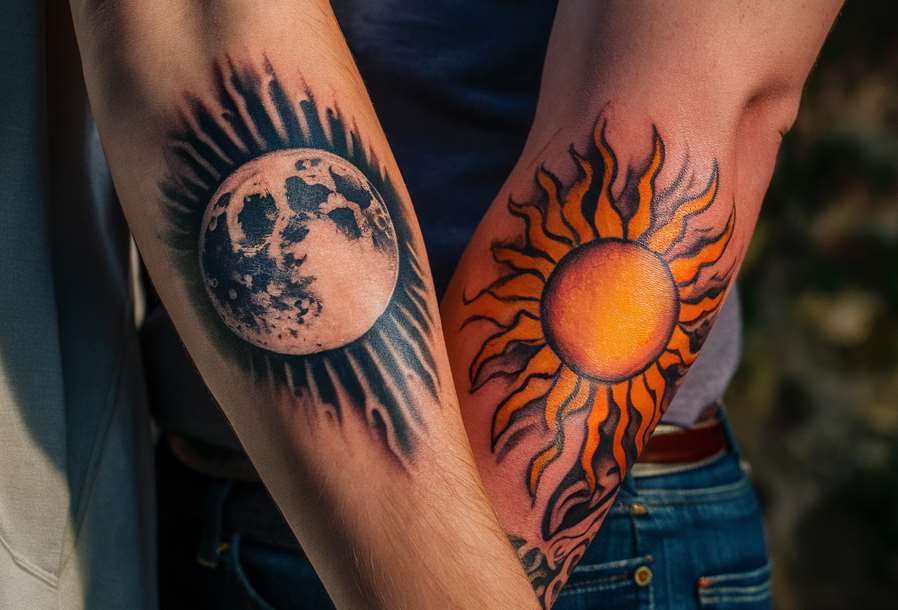 tatuajes de pareja en el brazo